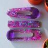 Violet Crystal Burst Hairclips