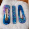 Blue Tide Sparkle Hairclips