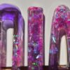 Violet Crystal Burst Hairclips