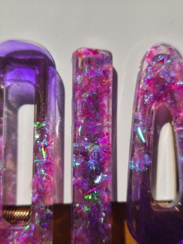 Violet Crystal Burst Hairclips