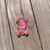 Pinky glitter bear brooch