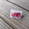 Rectangle pink mini earrings